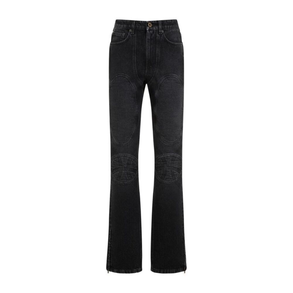 Jean Paul Gaultier Denim Jeans With Lacing And Knee Bonding Detail Women